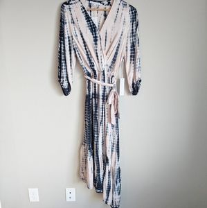 Young Fabulous & Broke Tie Dye Asymmetrical Wrap Dress